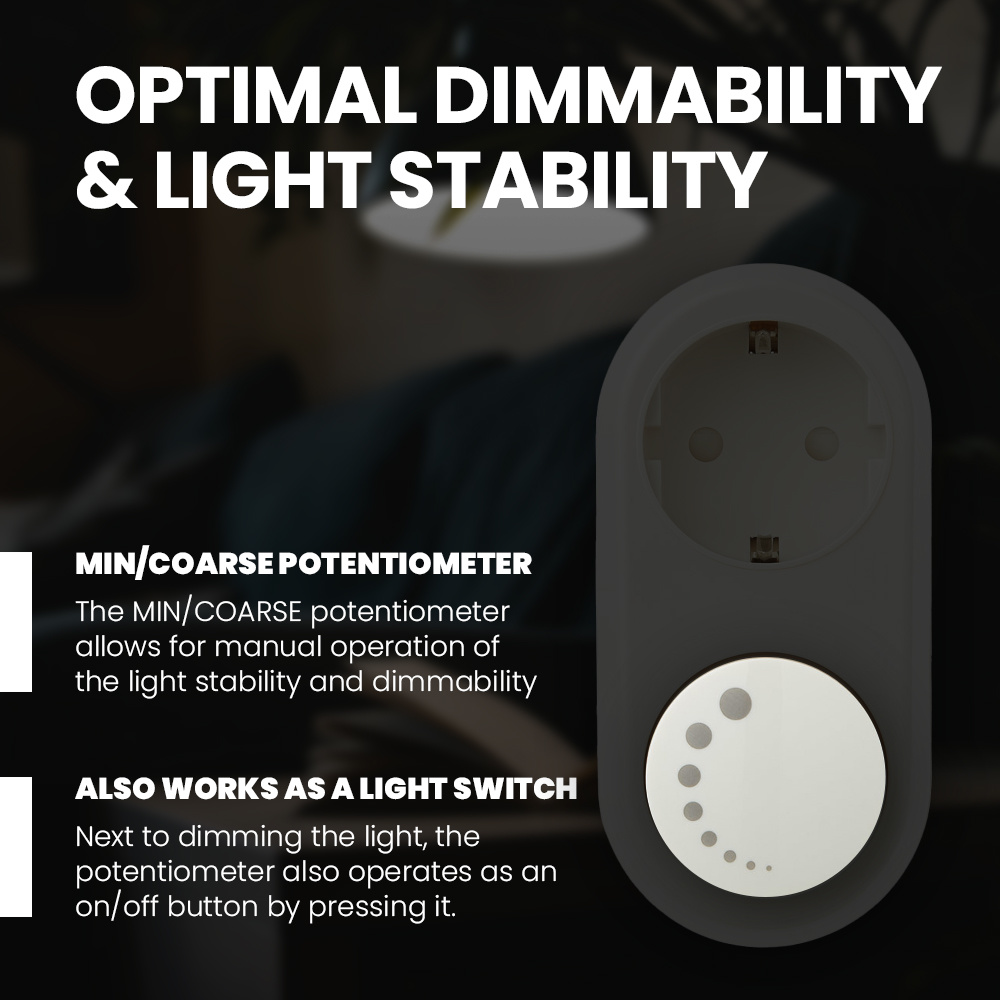 Stekkerdimmer - LED - Fase afsnijding - 0-100 watt