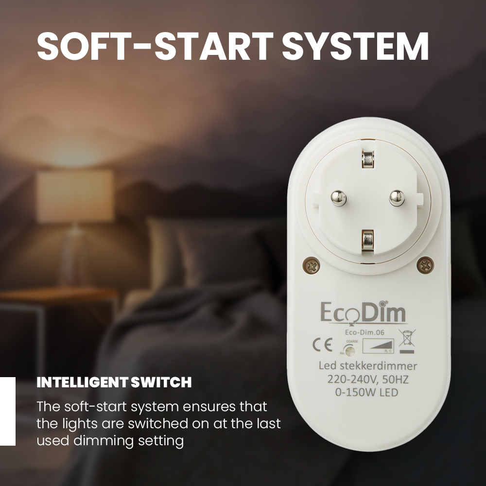 Stekkerdimmer - LED - Fase afsnijding - 0-100 watt