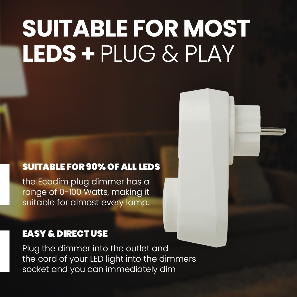 Zigbee stekkerdimmer - LED - Fase afsnijding - 0-100 watt