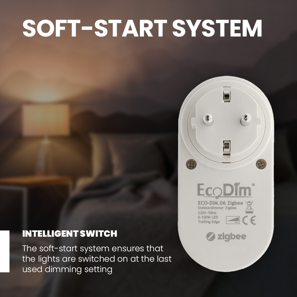 Zigbee stekkerdimmer - LED - Fase afsnijding - 0-100 watt