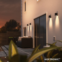 Marion - Dimmable LED wall lamp cube - GU10 excl. light source - IP65 - Black - Indoor and outdoor - 3 years guarantee
