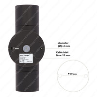LED Wandlamp Dax GU10 rond Up & Down light zwart IP65
