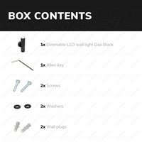 Dax LED dimbare wandlamp - Tweezijdig Up & Down - excl. 2x GU10 spots - IP65 voor binnen- en buitengebruik - Zwart