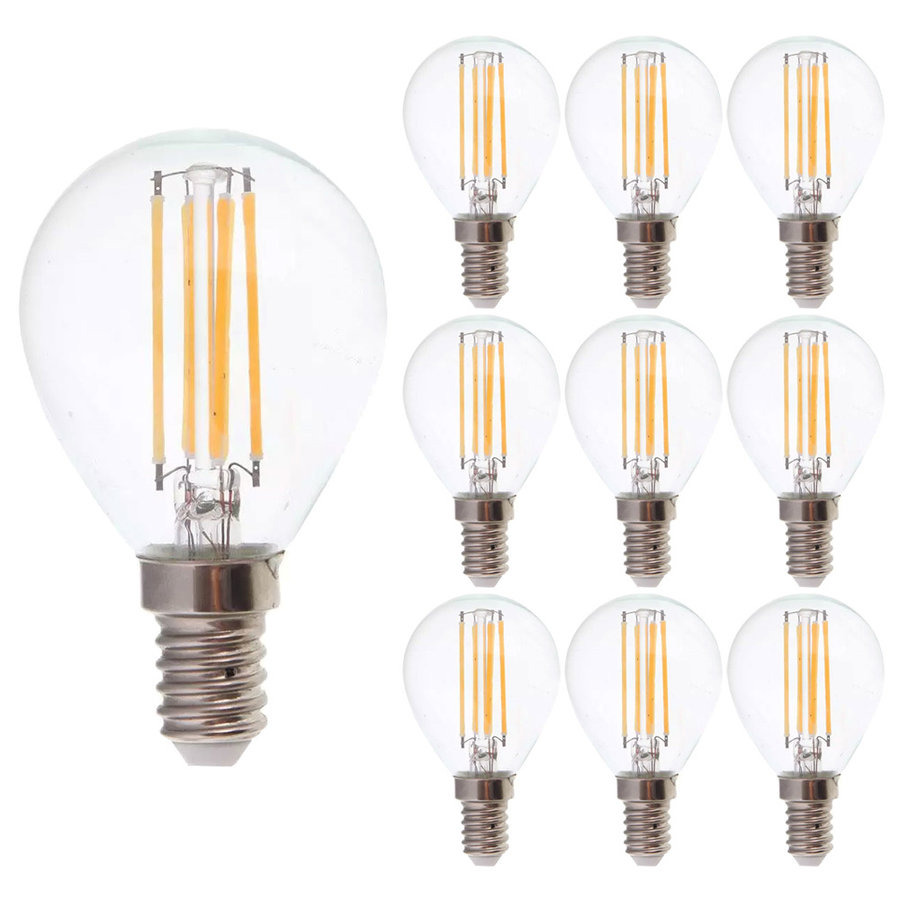 10x LED Glühbirne E14 Fassung 6 Watt 800lm P45 extra Warmweiß 2700K