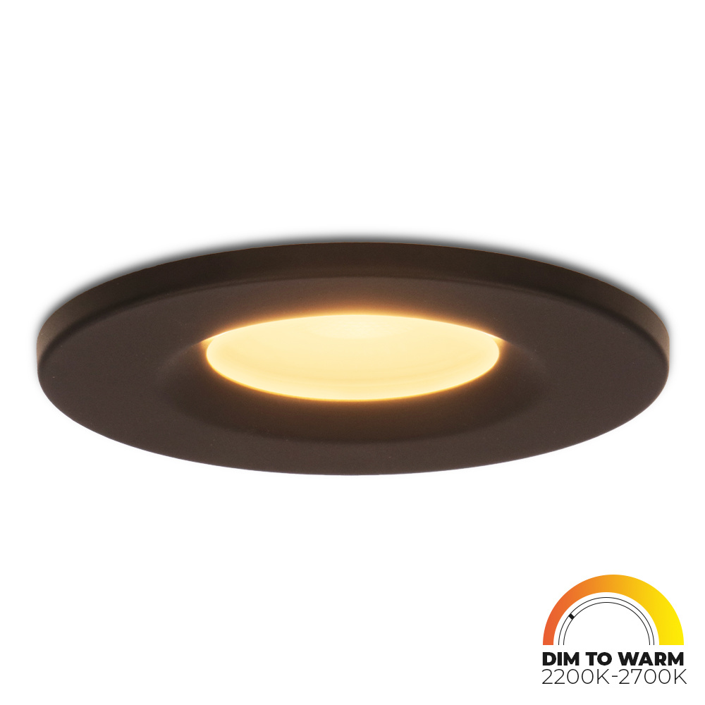 HOFTRONIC™ Dimbare LED inbouwspot zwart Venezia 6 Watt 2200 2700K IP65 Dim to warm