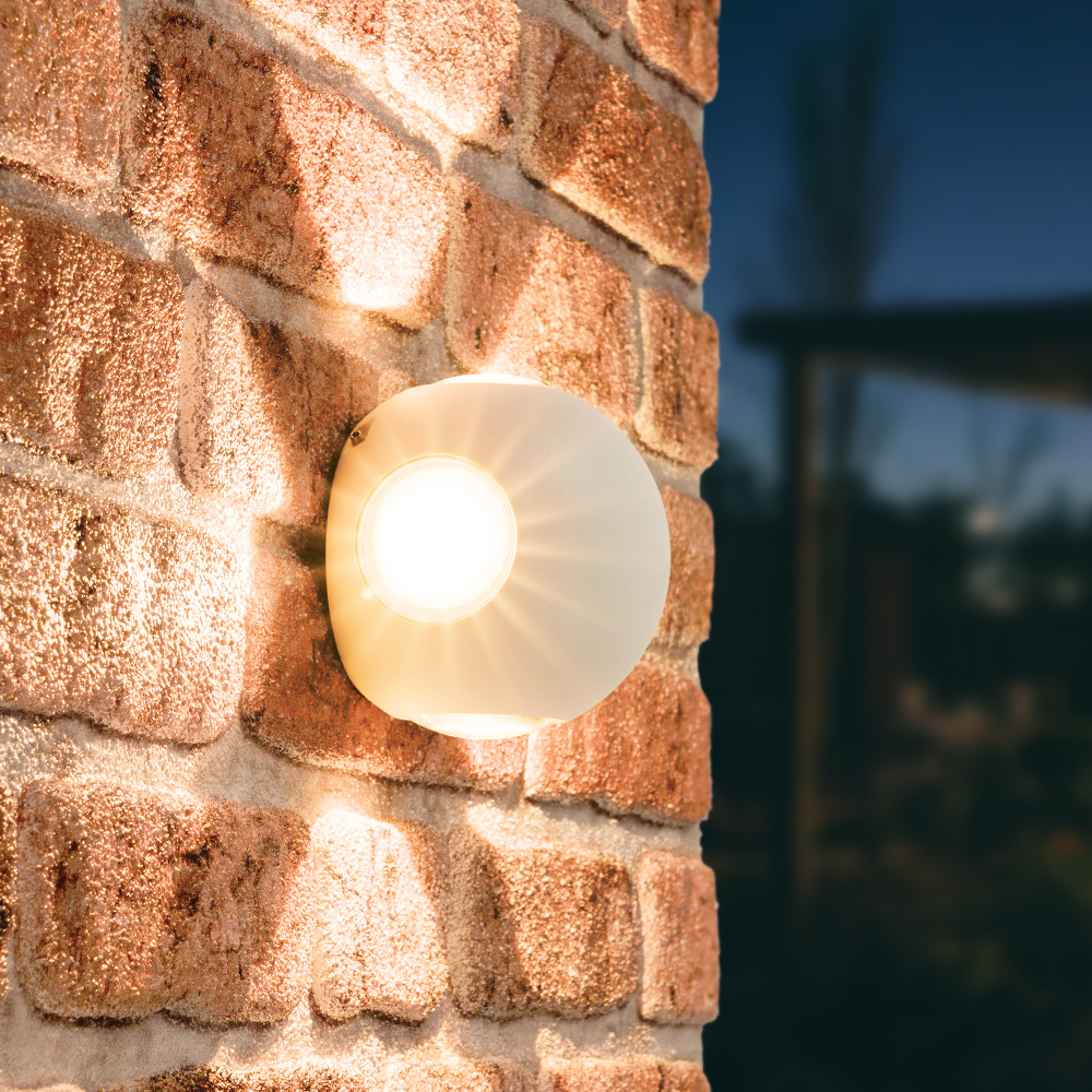 LED Wandlamp Austin wit 4 Watt 3000K 4 Lichts IP54 spatwaterbestendig 3 jaar garantie voor binnen en buiten