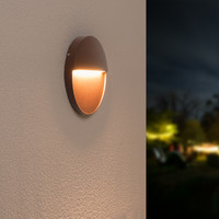 Dimmbare LED-Wandleuchte Gary Corten 6 Watt 3000K IP54 spritzwasserfest 3 Jahre Garantie 3000K