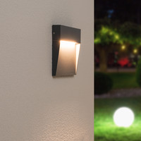 Logan LED Wall Light - 6 Watt - Dimmable - IP54 waterproof for outdoors - 3000K Warm White - Anthracite- For living rooms, bathrooms, facades, bedrooms, halls and indoor spaces
