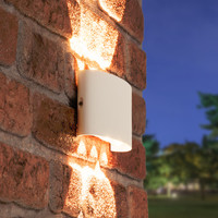 Tulsa dimmbare LED-Wandleuchte - Up & Down Licht - IP54 - 6 Watt - 3000K warmweiß - Innen und Außen - 3 Jahre Garantie - Weiß