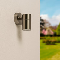 Wandlamp Mason - IP44 Spatwaterdicht - Muurlamp voor binnen en buiten - Incl. GU10 fitting - Dimbaar - Industriële wandlamp - Roestvrij Staal