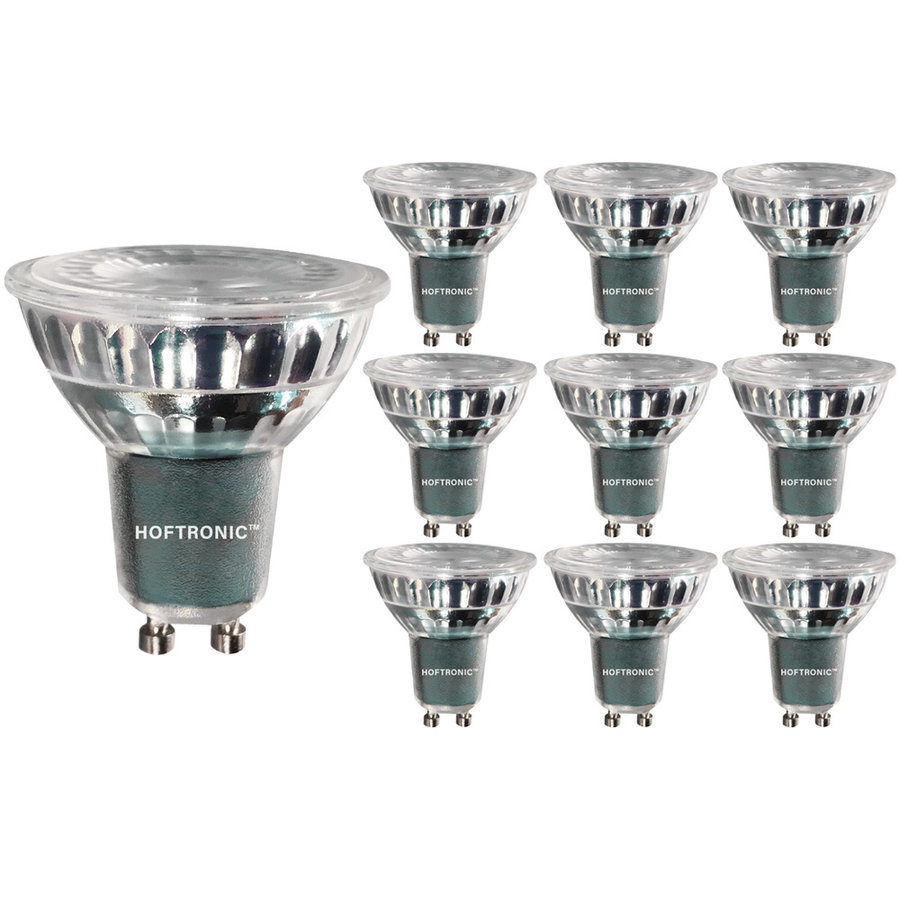 HOFTRONIC™ Set of 10 GU10 LED spots 5 Watt Dimmable 4000K neutral white  (replaces 50W)