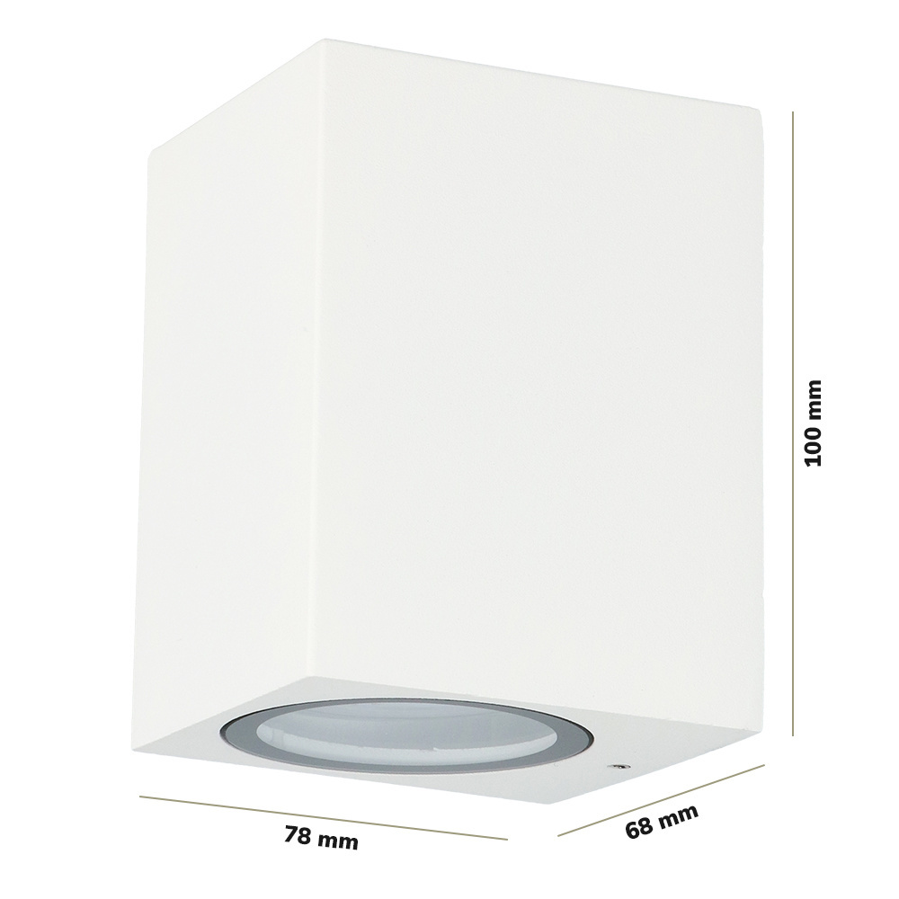 Marion - Smart WiFi+Bluetooth LED wandlamp kubus - Incl. 5,5 Watt RGBWW GU10 spot - IP65 - Wit - Binnen en buiten - 3 jaar garantie voor binnen en bu