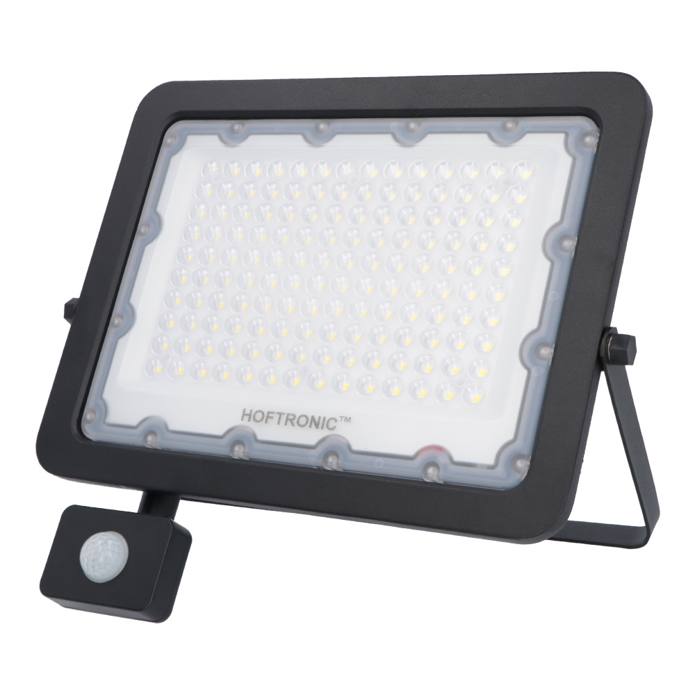 LED Floodlight with sensor 100 Watt 4000K IP65 replaces 1000 Watt