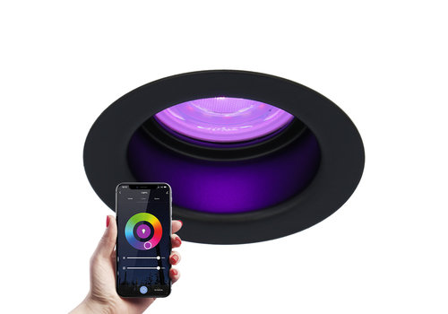 HOFTRONIC SMART Mari smart LED inbouwspot - 5.5 Watt - RGBWW - WiFi+BLE - Dimbaar - voor binnen en buiten - Zwart
