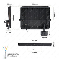 Beam LED Breedstraler met bewegingssensor en schemerschakelaar - 150 Watt 15000lm vervangt 1350 Watt - 6000K daglichtwit - IP65 3 jaar garantie