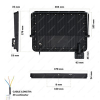 LED Flutlicht mit Sensor 200 Watt 6400K IP65 ersetzt 1800 Watt 3 Jahre Garantie