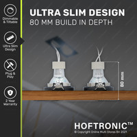 Durham dubbele LED inbouwspot - 2x5 Watt - Neutraal wit 4000K - Kantelbaar - Dimbaar - voor binnen - Zwart