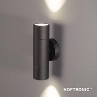Dax LED dimbare wandlamp - Tweezijdig Up & Down - Neutraal wit 4000K - incl. 2x GU10 spots - IP65 voor binnen- en buitengebruik - Zwart