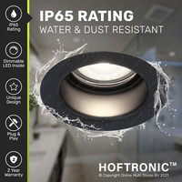 6x Mari LED inbouwspot - 5 Watt - Daglicht wit 6000K - Verwisselbare GU10 - Dimbaar - voor binnen en buiten - Zwart