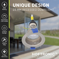 Mari LED inbouwspot - 5 Watt - Warm wit 2700K - Verwisselbare GU10 - Dimbaar - voor binnen en buiten - RVS