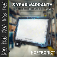 LED Flutlicht mit Sensor 200 Watt 6400K IP65 ersetzt 1800 Watt 3 Jahre Garantie