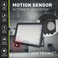 Beam LED Floodlight with sensor 200 Watt 6400K IP65 replaces 1800 Watt 3 year warranty