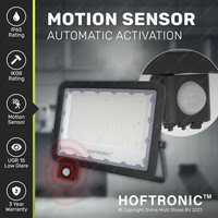 Beam LED Breedstraler met bewegingssensor en schemerschakelaar - 150 Watt 15000lm vervangt 1350 Watt - 6000K daglichtwit - IP65 3 jaar garantie