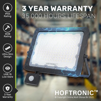 Beam LED Breedstraler met bewegingssensor en schemerschakelaar - 100 Watt 10000lm vervangt 1000 Watt - 4000K neutraalwit - IP65 3 jaar garantie