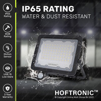 Beam LED Fluter mit Bewegungsmelder & Dämmerungsschalter - 50 Watt 5000lm ersetzt 450 Watt - 6400K tageslichtweiß - IP65 3 Jahre Garantie