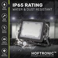 LED Floodlight with sensor 30 Watt 6400K IP65 replaces 270 Watt 3 year warranty