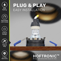 Mari LED inbouwspot - 5 Watt - Warm wit 2700K - Verwisselbare GU10 - Dimbaar - voor binnen en buiten - Zwart