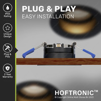 Mari LED recessed spotlight fixture black including GU10 fitting IP65 splashproof 2 years warranty