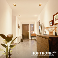 3x Durham double LED downlight - 2x5W - Warm white 2700K - Tiltable - Dimmable - for indoors - Black