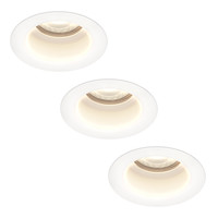3x Mari LED downlight - 3.8 Watt - Neutral white 4000K- GU10 LED module - Dimmable - Reduced recessed depth - for indoor and outdoor use - White