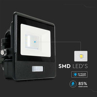LED Breedstraler met bewegingssensor - 10 Watt - 4000K - IP65 - 5 jaar garantie