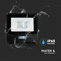 LED Floodlight with motion sensor - 10 Watt - 4000K - IP65 - 5 year warranty