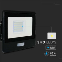 LED Breedstraler met bewegingssensor - 20 Watt - 6500K - IP65 - 5 jaar garantie