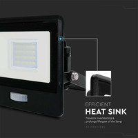 LED Breedstraler met bewegingssensor - 20 Watt - 6500K - IP65 - 5 jaar garantie