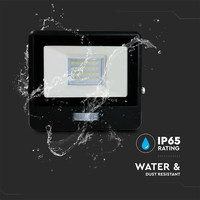 LED Floodlight with motion sensor - 20 Watt - 6500K - IP65 - 5 year warranty