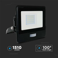 LED Breedstraler met bewegingssensor - 20 Watt - 6500K - IP65 - 5 jaar garantie