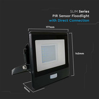 LED Floodlight with motion sensor - 30 Watt - 4000K - IP65 - 5 year warranty
