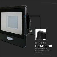 LED Floodlight with motion sensor - 30 Watt - 4000K - IP65 - 5 year warranty