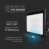 LED Fluter mit Bewegungssensor - 50 Watt - 6500K - IP65 - 5 Jahre Garantie