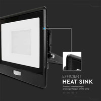 LED Floodlight with motion sensor - 50 Watt - 6500K - IP65 - 5 year warranty