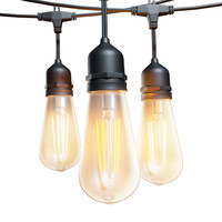 Smart LED pricking cable - 5m - incl. 10 smart filament lamps - Light cord with ST64 light sources - suitable for outdoor use - Smart string light - Warm white to cold white