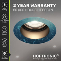 3x Mari LED downlight - 5 Watt - Neutral white 4000K- GU10 LED module - Dimmable - Reduced recessed depth - for indoor and outdoor use - Black