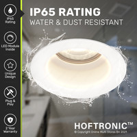 3x Mari LED downlight - 3.8 Watt - Neutral white 4000K- GU10 LED module - Dimmable - Reduced recessed depth - for indoor and outdoor use - White