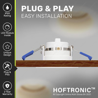 3x Mari LED downlight - 3.8 Watt - Neutral white 4000K- GU10 LED module - Dimmable - Reduced recessed depth - for indoor and outdoor use - White