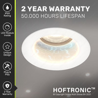 3x Mari LED downlight - 3.8 Watt - Neutral white 4000K- GU10 LED module - Dimmable - Reduced recessed depth - for indoor and outdoor use - White