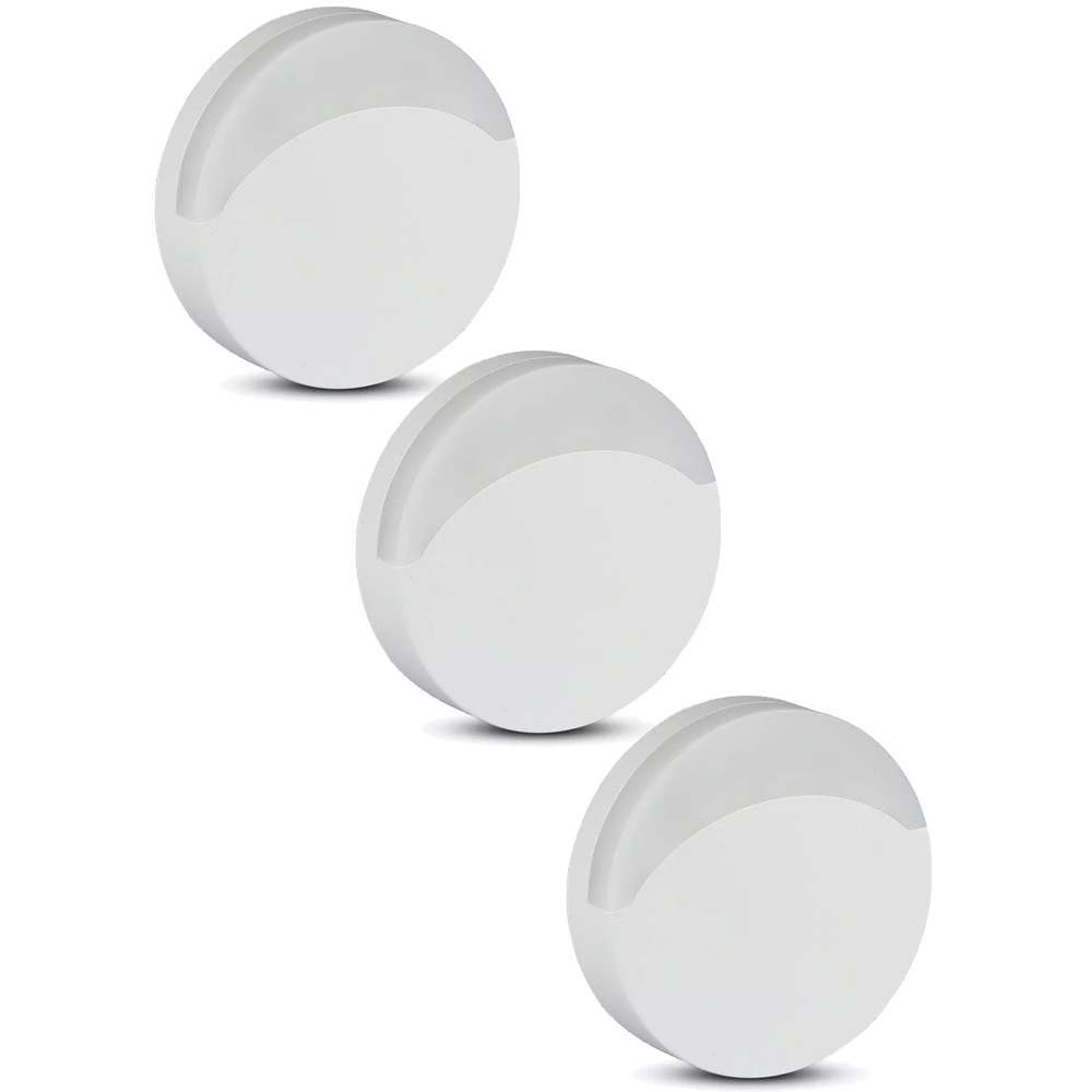 V-TAC 3x Nachtlamp - Rond - met daglichtsensor - 4000K neutraal wit - Stopcontact lamp - EU plug